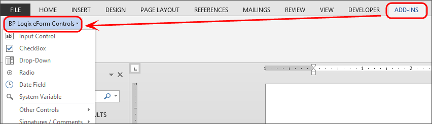 referencing form fields in word